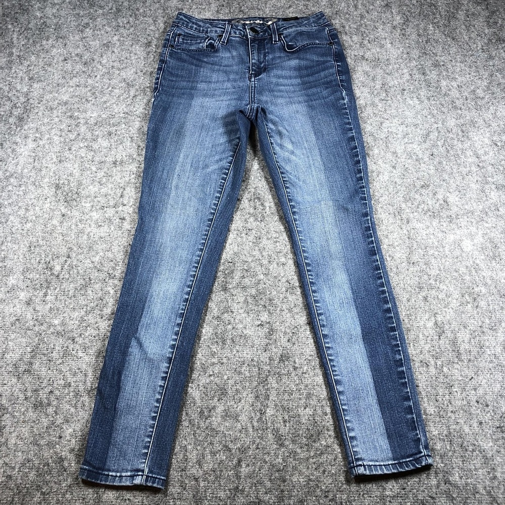 Seven7 Jeans Womens‎ 4 Blue Skinny Stretch Denim Zip Fly Classic Pockets Tapered